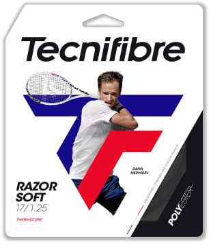 Tecnifibre Razor Soft Monofilament Polyester Tennis String 1.25mm Carbon - 12m Set