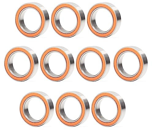 10 Stück 6700RS Lager ABEC-7 10 * 15 * 4 mm Dünnschliff 6700-2RS Kugellager 61700 RS 6700 2RS mit oranger Versiegelung A-1510DD