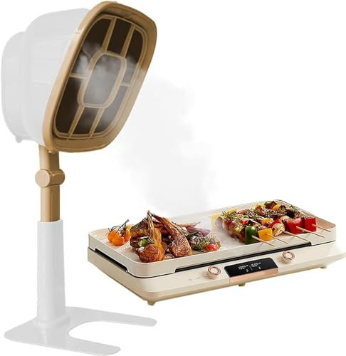 Mini hotte de table, mini hotte aspirante réglable, filtrage de fumée 3200 tr/min pour cuisine, maison, barbecue, marmite chaude (Size : A)