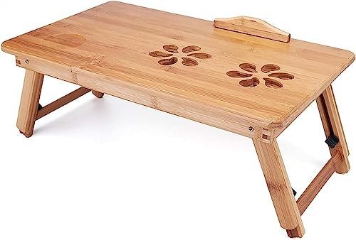 Bärbar Bärbar Sängbord Bärbar Vikbar Knäbord Bambu Bärbar Bärbar Frukostbricka Sängbordsställ Fläkt for att äta frukost Läsa