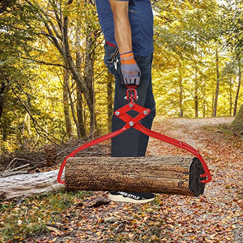 SPOFLYINN Pinzas de elevación de troncos de 36 pulgadas de apertura de 4 garras de madera para levantar troncos, pinzas de levantamiento de troncos resistentes, mandíbulas de madera, pinzas de acero