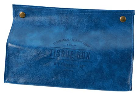 Amosfun Soft Leather Tissue Box for Car Home Use Napkin Box Storage Case Practical Leather Design Tissue Organizer Fits in Car Home