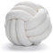 Coussin à nœuds, de 28 cm, tissé à la main, coussin décoratif, coussin de balle, coussin en peluche, pour décoration d'intérieur, blanc