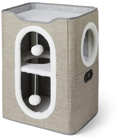 Amazon Basics Cat House 2 Story, Grey