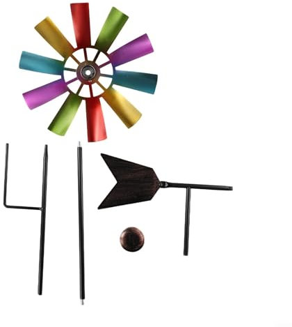 BlesConi Moulin à vent décoratif de jardin 73 cm rotatif à 360 degrés pour extérieur