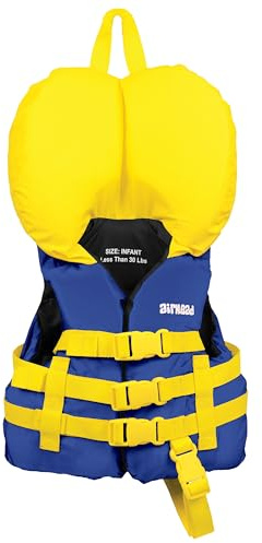 Airhead Infant General All Purpose Life Jacket for Infants under 30lbs, US Coast Guard Approved, Blue