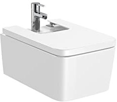 Roca,INSPIRA,SQUARE - Bidé suspendido sin tapa,Blanco,370mm x 560mm x 230mm,A357535000