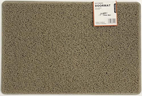Nicoman Dirt-Trapper Barrier Door Mat Heavy Duty Outdoor Indoor Floor Matt(60x40cm,Beige)