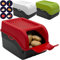 ARTECSIS Kartoffel Aufbewahrungsbox Rot/Weiß/Grün 3er Set I Gemüsebox Kartoffelbox mit Deckel für ca. 4 kg Kartoffeln + 6 Aufkleber mit Gemüsesorten