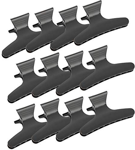 12 Unids/set Pinzas de mariposa de peluquería clips de peluquería profesional plástico seccionamiento pinza de cabello para salon