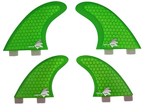 Honeycomb Quad 4 Finnen Set (FCS kompatibel M5+G-X), Grün