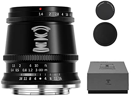 TTARTISAN Obiettivo per fotocamera F1.4 APS-C da 17 mm, con messa a fuoco manuale MF, compatibile con fotocamera Fuji X Mount X-A1, X-A10, X-A2, X-A3, X-A5, X-A7, X-M1, X-M2, X-H1, X-T1