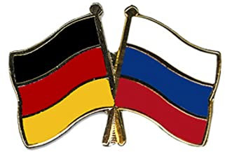 Sportfanshop24 Flaggen Pin Deutschland Russland Freundschaft Fahne Flagge, Schwarz, Metall, National, Unisex, 1 Count, Accessoire, Pin