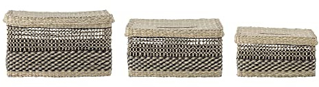 Bloomingville Korb mit Deckel Sabel 3er Set