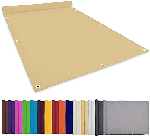 Sonnensegel für Gartenpavillon Sunset Deluxe 1.4x2.8M Sonnenschutz UV Schutz Wasserabweisend Sonnensegel Sonnenschutz Sonnensegel Mit Spannseilen Für Garten Balkon Und Terrasse, Creme Farben, 22073