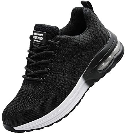 Rona Shoes Chaussures de Sécurité Baskets de Sécurité Chaussure de Travail Légère Confortable Femme Homme Delta White EU 44