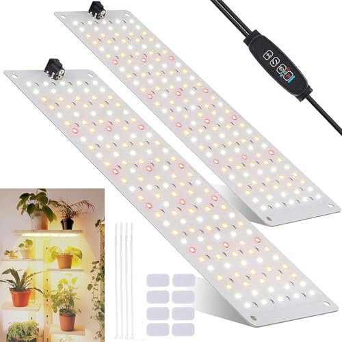 2 Pièces Lampe Plante Interieur Led, 270 Led Lumière De Plante Élèvent Le Spectre Complet De La Lumière Pour Les Plantes D'intérieur Avec Minuterie De 3/9/12 Heures, 10 Niveaux De Luminosité