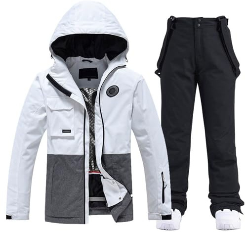 Tuta Da Sci Donna Completa Due Pezzi Con Giacca Da Neve Outdoor Hooded Sports In Piumino Impermeabile