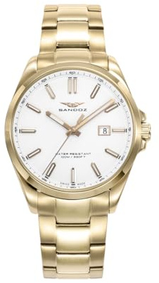Sandoz Reloj Mujer 83000-07 - Acero IP Dorado Esfera Blanca 34mm