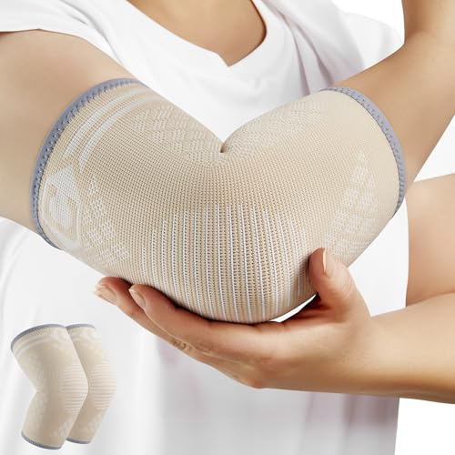 CAMBIVO 2 Pack Elbow Brace Compression Sleeve, Tennis & Golfer's Elbow