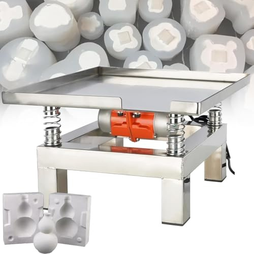 Tavolo vibrante in calcestruzzo in acciaio inossidabile 110 V/220 V, piccola banca di prova vibrante da 50 W, macchina vibrante con capacità di carico di 10 kg (110 V)