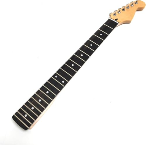 Alljita 22 Fts gitarrhals, lönn eller rosenträ, förinstallerade 6R tuners, för Fender Strat-stil gitarr reservdelar
