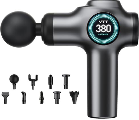 Massagepistole, Muskel Percussion massagegerät mit 99 Geschwindigkeiten,Massagepistole, Elektrische Handmassagegeräte, 8 Massageköpfen LCD Touchscreen,Rücken Massagegerät mit USB C Aufladung