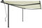 Wenjingqi 3070137 Manuelle Markise, einziehbar, mit Pfosten, cremefarben, 4 x 3 m