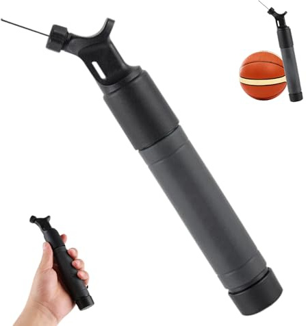 Jorzer Pompe à Ballon pour Ballons de Sport – Pompe de Basket-Ball Ergonomique, système gonflage Push & Pull pour Football, Football, Volley-Ball