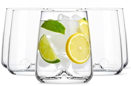 Glasmark KROSNO 1992 dricksglas set om 6 – 450 ml stora glas för vin, cocktails, stänk, vatten, juice och långdrycker
