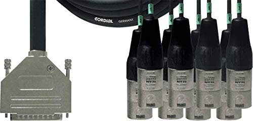 Cordial Intro Multipaire D-Sub/XLRm 8 voies, fiche Rean, 3,0 m - Câble multiconducteur analogique