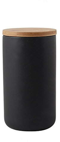 OnePine Vorratsdosen Keramik mit Bambusdeckel Vorratsdose Kaffeedose Teedose - 1000ml/34 oz Keramik Aufbewahrungsdosen für Tee Kaffee Bohne Zucker Gewürz Nüsse Korn