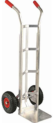 Carrello manuale professionale in alluminio porta barilotti casse fusti o bombole portata Kg.120 carrello industriale leggero per trasporti nei magazzini di barilotti di birra vino - A52CARBOF