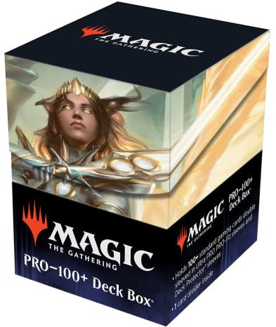 Ultra Pro - March of The Machine 100+ Deck Box ft. Erzengel Elspeth für MTG, Store & Protect Gaming Cards, Wertvolle Sammelkarten, Selbstschließender Deckel, Store 100 Double Sleeve Cards