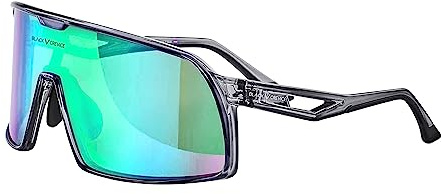 Black Crevice Sport Sonnenbrille, grau/revo grün
