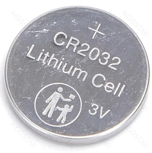 Batteria a bottone CR2032 da 3 V in confezione da 5 pezzi. Perfetto per orologi, telecomandi e giocattoli. Offre prestazioni affidabili e durature per i tuoi dispositivi.