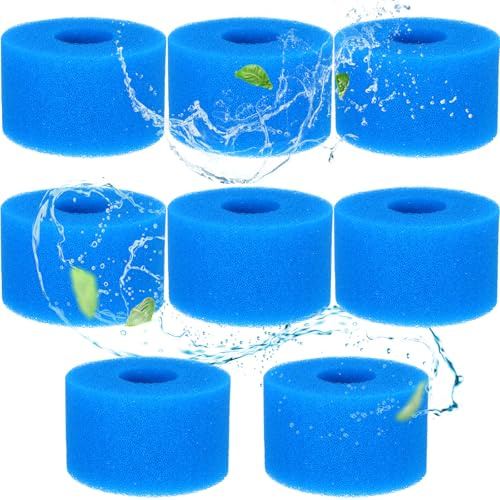 ITMNMNL Spugna in Schiuma 8 Pezzi Spugna Filtrante Tipo S1,Spugna Filtrante in Schiuma,Filtro in Schiuma Piscina,per Piscina Filtro Spugna Riutilizzabile e Lavabile per Spa,Piscina,Acquario