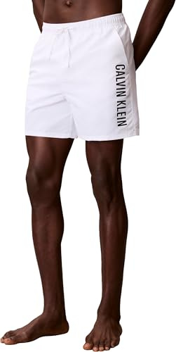 Calvin Klein Uomo Medium Drawstring LV00N61047 Pantaloni da Bagno, Bianco (Classic White), M