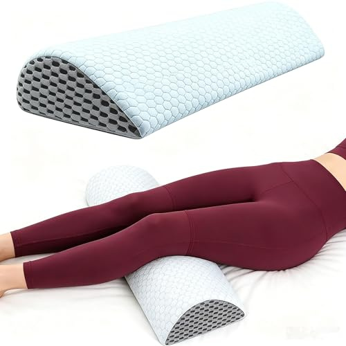 ETOFIXEE Almohada semicircular para las rodillas, almohada ortopédica para rodillas ergonómicas para dormir de lado, rodillo de espuma viscoelástica para apoyar piernas, rodillas, caderas y espalda