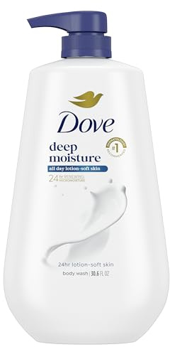 Dove Body Wash Deep Moisture for 24hr Lotion-Soft Skin Moisture Moisturizing Skin Cleanser with No Sulfates No Parabens 30.6 oz