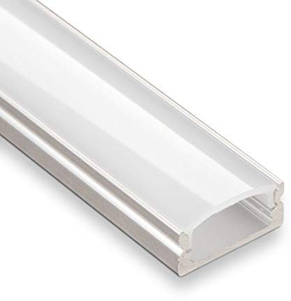 5 Stück SO-TECH® LED Profil-22 mit opalfarbiger Abdeckung je 2m für LED Streifen