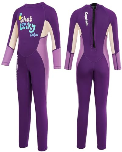Gogokids Wetsuit Kids, Children 2.5mm Neoprene Thermal Swimsuit with UV 50+ Protection, Full Length One Piece for Ages 2-10 Boys & Girls Swimming, Surfing, Diving, Snorkeling