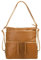Samantha Look Schultertasche Echt Leder Damen | Made in Italy | 2in1 Multifunktionstasche | wandelbare Citybag mit Smartphonefach cognac | 020899