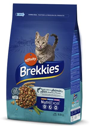 Brekkies Pienso para Gatos con Salmon, Atun y Verduras 3,5kg