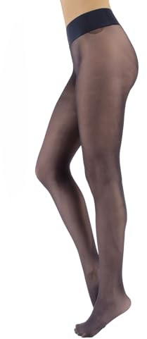 CALZITALY Medias Sin Costuras | Medias Semi Transparentes | Pantys 15 DEN | Natural, Negro, Azúl | S, M/L, L/XL | Calcetería Italiana |