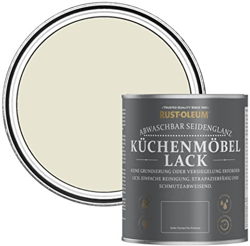 Rust-Oleum Grey Scrubbable Kitchen Cupboard Paint in Satin Finish - Oyster 750ml