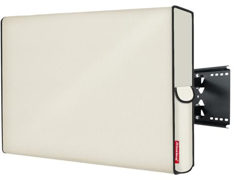 Porch Shield 34-39 Zoll Outdoor TV Abdeckung Universal Wetterfest Schutz für LCD LED Plasma Flachbildschirm Kompatibel mit Wandhalterungen und Ständer Beige