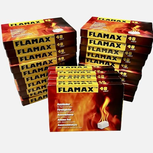 KOVA-Set 72x 48er Pack Anzündwürfel + 1 Bildmagnet, Kaminanzünder Kohleanzünder Anzünder Würfel Zünder Grillanzünder Ofenanzünder für Kamin, Ofen Kohlenanzünder Anzündwolle Anmachwürfel