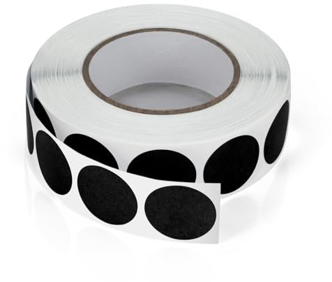 Runde Aufkleber 19mm Schwarz Selbstklebend Rolle Kleine Klebepunkte Etiketten Farbkodierung Kreise Sticker Wetterfest 1000 Stück