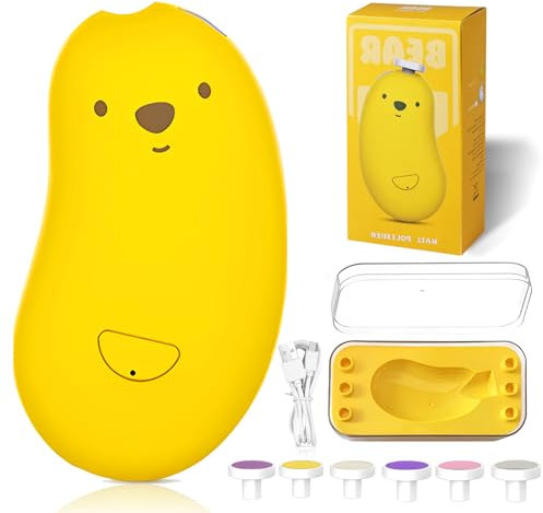 Elektrische Nagelfeile Baby, Baby Nail Trimmer, Baby Fingernägel Schleifer mit Licht, Nagelpflegeset, Baby Nagelpflege mit 6 Zusätzliche Ersatzköpfe